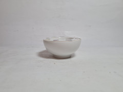 Подсвечник винтажный Schrinding Bavaria с рождественским декором, фарфор, 8 x 4 см, Германия, 1960-70гг.