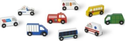 Melissa Doug Stadtfahrzeuge aus Holz Деревянный городской транспорт