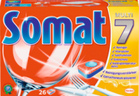 Somat Таблетки для ополаскивания посуды Somat 7 для Glänzend Sauberes Geschirr, 26 шт