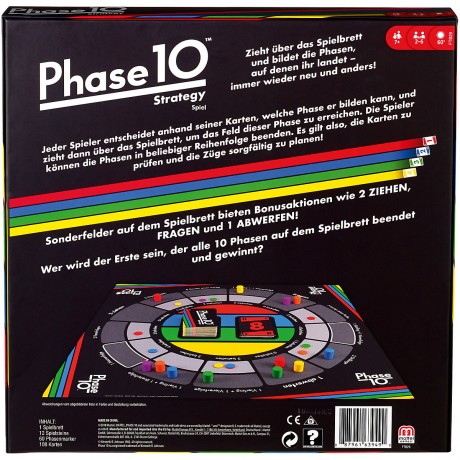 Mattel Mattel Games Phase 10 Strategy Brettspiel Mattel Games Phase 10 Стратегическая настольная игра
