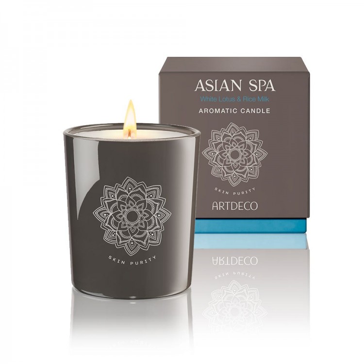 Ароматизированная свеча для дома с ароматом белого лотоса и рисового молока Artdeco Aromatic Candle, Skin Purity Ароматизированная свеча для дома с ароматом белого лотоса и рисового молока Artdeco Aromatic Candle, Skin Purity