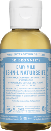Dr.Bronner's (Доктор Броннерс) 18-IN-1 Naturseife Органическое мыло Baby-Mild, 60 мл