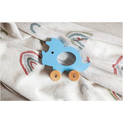 KINDSGUT Schiebetier Triceratops Nachziehspielzeug Игрушка трицератопс