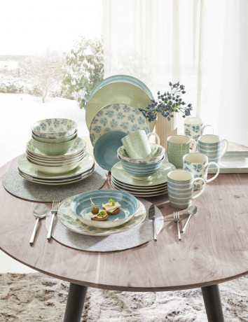 Ritzenhoff & Breker Ritzenhoff & Breker Porzellan-Set 30tlg. WEEKEND grun-blau Фарфоровый сервиз Ritzenhoff &amp; Breker, 30 предметов. ВЫХОДНЫЕ