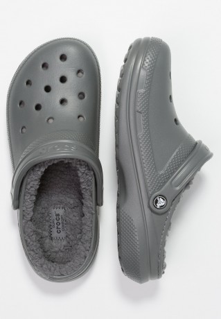Crocs CLASSIC LINED UNISEX Hausschuh slate grey/smoke CLASSIC LINED UNISEX Тапочки сланцево-серый/дымчатый