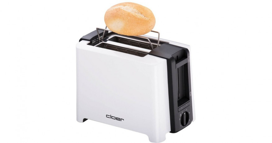 Cloer Cloer Full Size Toaster 3531 weiss/schwarz, 900 Watt, fur 2 XXL-Toastscheiben weiss/schwarz Тостер Cloer Full Size 3531 белый/черный, 900 Вт, на 2 тоста размера XXL