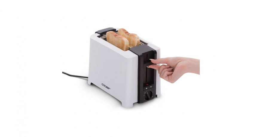 Cloer Cloer Full Size Toaster 3531 weiss/schwarz, 900 Watt, fur 2 XXL-Toastscheiben weiss/schwarz Тостер Cloer Full Size 3531 белый/черный, 900 Вт, на 2 тоста размера XXL