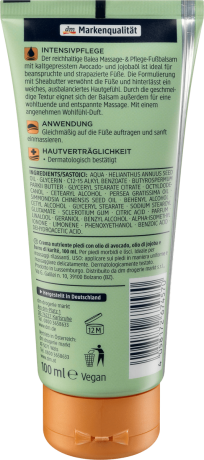 Balea Massage- & Fußpflegebalsam Feel Well Балеа Бальзам для массажа и ухода за ногами с маслом Авокадо 100 ml