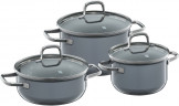WMF WMF Fusiontec Essential Topf-Set, 3-teilig Calm Grey grau Набор кастрюль WMF Fusiontec Essential, 3 предмета Calm Grey