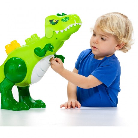 Molto Lustiger Dino mit 30 Bausteinen und Sound Забавный динозавр с 30 строительными блоками и звуком