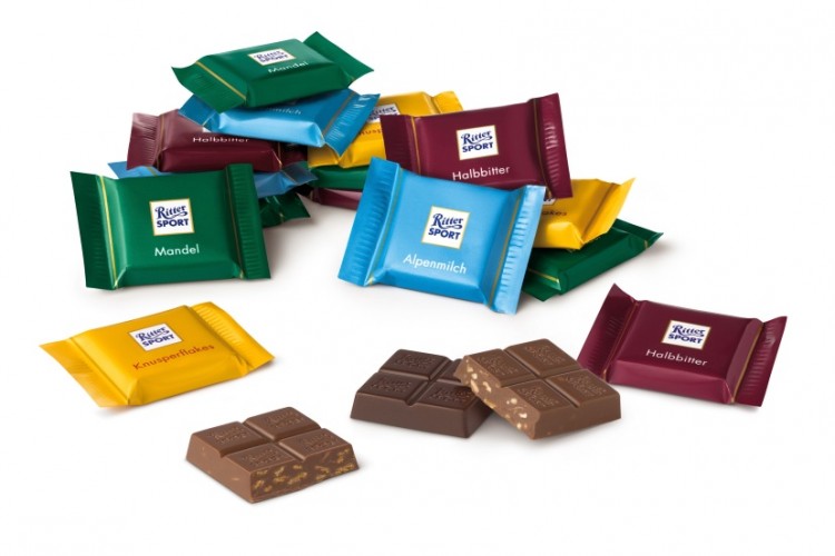 Ritter Sport (Риттер Спорт) Шоколадное ассорти, 2 шт. x 17 г