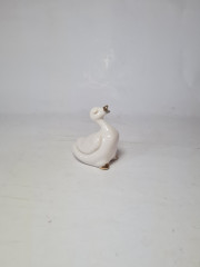 Santa Rufina im Still  Белая фарфоровая фигурка &quot;Гусь с золотым клювом&quot;, 7 x 6 см, Германия, 1960-70гг.