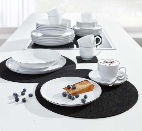 Seltmann Weiden Seltmann Weiden Kaffeeset LIDO Black Line 18tlg Weiss Кофейный набор Seltmann Weiden LIDO Black Line 18 предметов