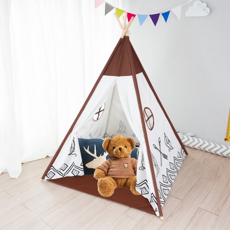 Arkmiido® Kinderzelt Tipi klappbares Spielzelt Детская палатка вигвам складная игровая палатка