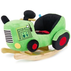 bieco Schaukelpferd Plusch Traktor Schaukeltier 60 cm Baby Wippe Holz Spielzeug ab 9 M Schaukeltiere Лошадка-качалка Плюшевый трактор Животное-качалка 60 см Детская качалка Деревянная игрушка от 9 м Животные-качалки