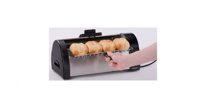Cloer Cloer Brotchenbacker 3080, Toaster silber/schwarz, 570 Watt, fur 3 4 Brotchen silber/schwarz Хлебопечка Cloer 3080, тостер серебристый/черный, 570 Вт, на 3–4 хлеба