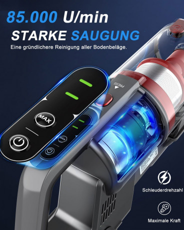 OKWISH OKWISH Akku-Handstaubsauger Handstaubsauger Autostaubsauger Staubsauger Bodenstaubsauger Kabellos, 2 in 1 20000 Pa 12000mAh Akku fur Wohnungen Auto mit LED Licht Беспроводной ручной пылесос OKWISH, ручной пылесос, автомобильный пылесос, напольный