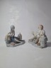 Lladro Винтажные статуэтки "Мальчик с дудочкой" и "Девушка с вазой", 2шт х 15см х 16см, Германия, 1960-70гг.