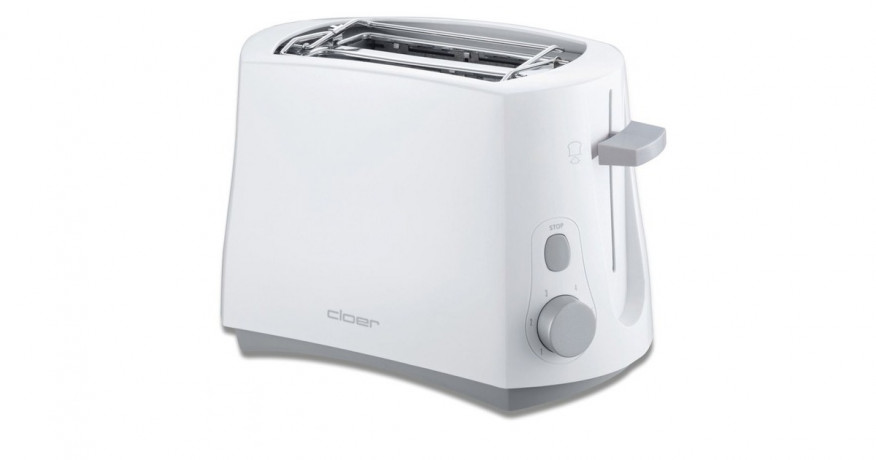 Cloer Cloer Toaster 331 weiss, 825 Watt, fur 2 Scheiben Toast weiss Cloer Toaster 331 белый, 825 Вт, на 2 ломтика тостов