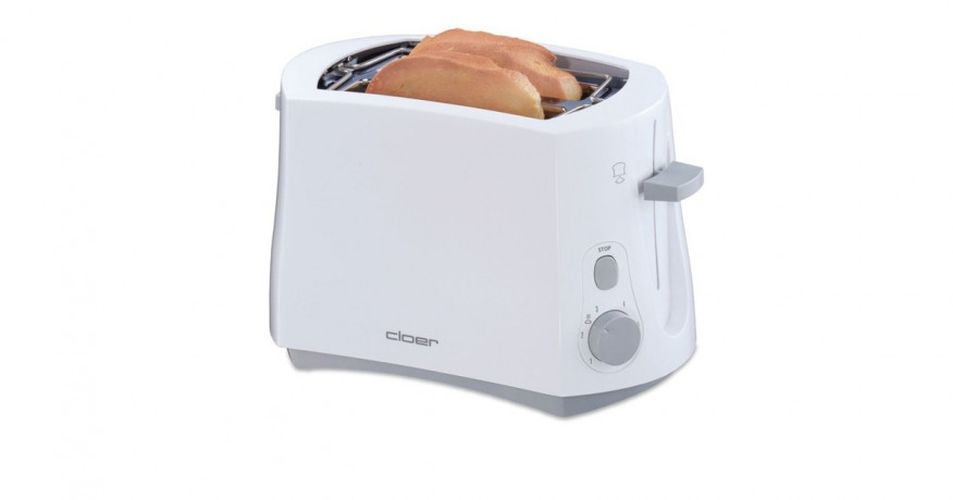 Cloer Cloer Toaster 331 weiss, 825 Watt, fur 2 Scheiben Toast weiss Cloer Toaster 331 белый, 825 Вт, на 2 ломтика тостов
