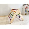 Woodwork for Kids Klappbares Massivholz Kletterdreieck mit Rutsch- und Kletterbrett nach Pikler Art Складной треугольник для скалолазания из цельного дерева с выдвижной и лазающей доской в ??стиле Пиклера.