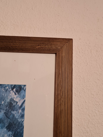 Картина винтажная / репродукция Поль Сезанн "Вид на Вид на Л'Эстак и замок д' Иф (1839-1906)", большой формат, в раме, 55 х 75.5 см, Бельгия, 1980-90гг.