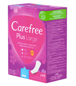 Carefree Slipeinlage Plus Large mit Frischeduf, Прокладки ежедневные Large Plus Fresh с ароматом свежести, 48 шт, 24 упаковки (1152 шт)