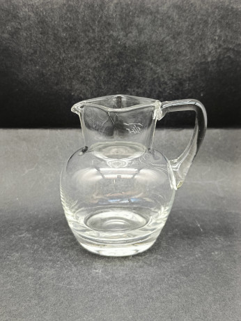 Кувшин с бокалами для вина винтажные "Деревня Ботцингер и винный фестиваль", бокал (4 шт.) - 0.1 л, стекло, Германия, 1970-80гг.