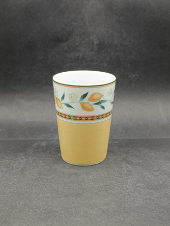 Набор винтажный Hutschenreuther - блюдо сервировочное (Коллекция New England) и два бокала (Коллекция Alfabia), c растительным декором и фруктами, фарфор, Германия, 1960-70гг.