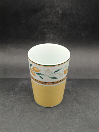 Набор винтажный Hutschenreuther - блюдо сервировочное (Коллекция New England) и два бокала (Коллекция Alfabia), c растительным декором и фруктами, фарфор, Германия, 1960-70гг.