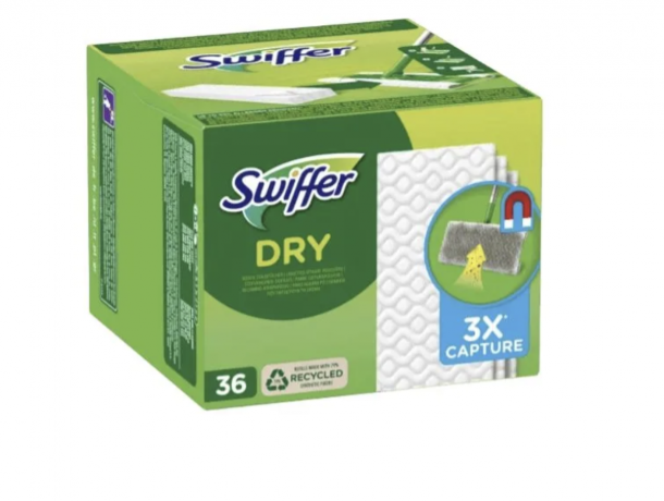 Swiffer dry 2packs x 36st (72stk), Сменные салфетки для швабры для сухой уборки полов, 36 штук х 2 упаковки