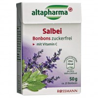 altapharma Salbei-Bonbons mit Vitamin C Конфеты Шалфей с Витамином С для лечения шеи и горла  50 г