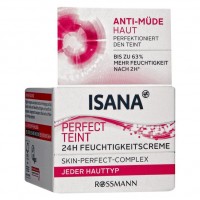 Isana Perfect Teint Hautverfeinernde 24h Увлажняющий крем для лица, для уставшей кожи 50 г
