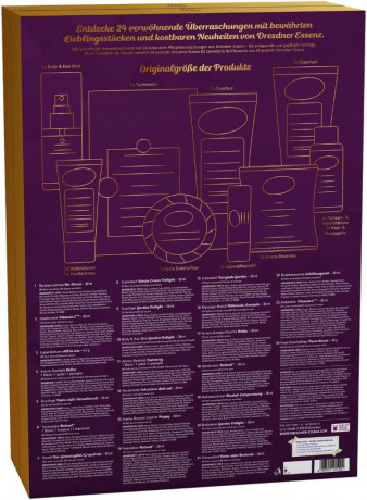 Dresdner Essenz Adventskalender 2025, Адвент календарь 2025, 24 ароматических сюрприза для ухода за телом