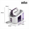 Braun Braun Dampfbugelstation CareStyle 3 IS3155VI, 2000 ml Wassertank, violett, max. Dampfmenge 430g/min, Ruckwartsbugeln uber Knopfe Паровая гладильная станция Braun CareStyle 3 IS3155VI, резервуар для воды 2000 мл, фиолетовый, максимальная подача пара