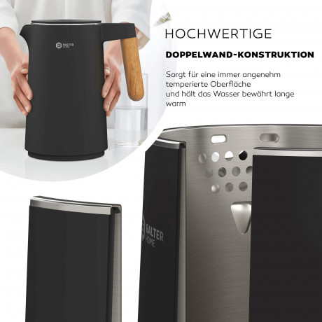 Balter Balter Wasserkocher WK-08, mit Temperatureinstellung, 45°C-100°C, Doppelwand, Edelstahl, BPA frei  Чайник Balter WK-08, с регулировкой температуры, 45°C-100°C, двойные стенки, нержавеющая сталь, без BPA.