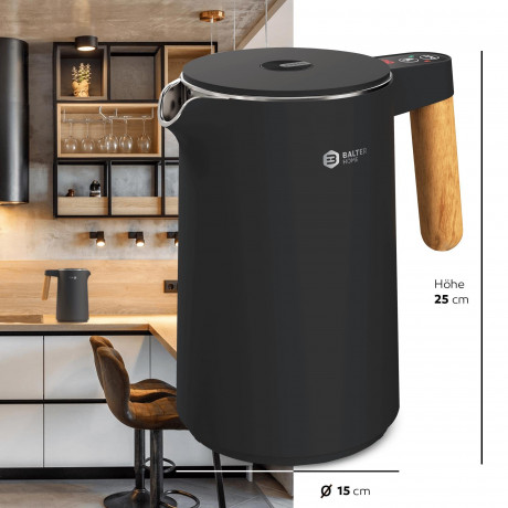 Balter Balter Wasserkocher WK-08, mit Temperatureinstellung, 45°C-100°C, Doppelwand, Edelstahl, BPA frei  Чайник Balter WK-08, с регулировкой температуры, 45°C-100°C, двойные стенки, нержавеющая сталь, без BPA.
