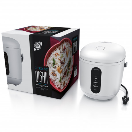 Arendo Arendo Reiskocher, 300 W, 0,8l, Messbecher Reisloffel, Kochprogramme, Timer, Warmhaltefunktion Рисоварка Arendo, 300 Вт, 0,8л, мерный стакан, ложка для риса, программы приготовления, таймер, функция поддержания тепла