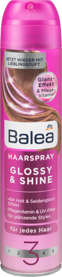 Balea Haarspray Glossy & Shine (Балеа) Лак для волос с блеском, 300 мл
