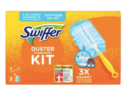 Swiffer STAUBmagnet Starterset (1+3) Свиффер Магнитная щетка для удаления пыли Стартовый комплект: 1 магнитная щетка + 3 сменные салфетки-насадки