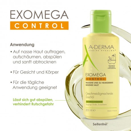 A-DERMA EXOMEGA CONTROL geschmeid.machend.Duschol EXOMEGA CONTROL смягчающее средство для душа