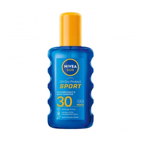 Nivea UV Dry Protect Sport Transparentes Spray LSF 30 UV Dry Protect Sport Прозрачный спрей SPF 30