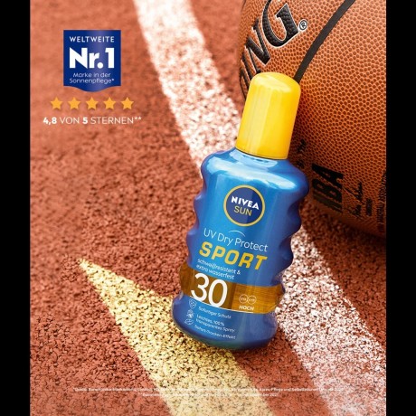Nivea UV Dry Protect Sport Transparentes Spray LSF 30 UV Dry Protect Sport Прозрачный спрей SPF 30