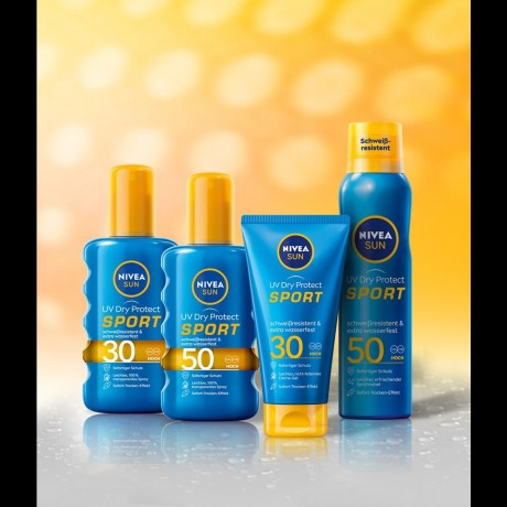 Nivea UV Dry Protect Sport Transparentes Spray LSF 30 UV Dry Protect Sport Прозрачный спрей SPF 30