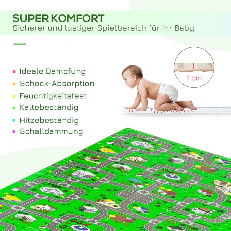 HOMCOM Puzzlematte Wasserabweisende Vorderseite Коврик-пазл Водоотталкивающая лицевая сторона