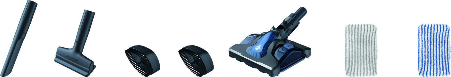 Rowenta Rowenta Akku-Stielstaubsauger XForce Flex 8.60 AQUA RH9680, 185 W, beutellos, inkl. Aqua-Duse und 2 Mops, LED-Duse Беспроводной пылесос Rowenta XForce Flex 8.60 AQUA RH9680, 185 Вт, без мешка, включая Aqua-Duse и 2 швабры, душ со светодиодной под