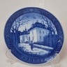 Royal Copenhagen Декоративная тарелка "Зимний дом", фарфор, 18см, Дания, 1975г