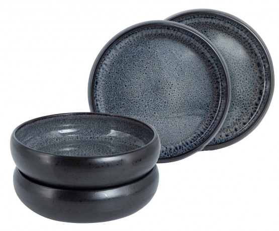 Moritz & Moritz Moritz & Moritz Suppenteller 4-tlg. REACTIV grau Суповые тарелки Moritz & Moritz 4 шт. РЕАКТИВНЫЙ