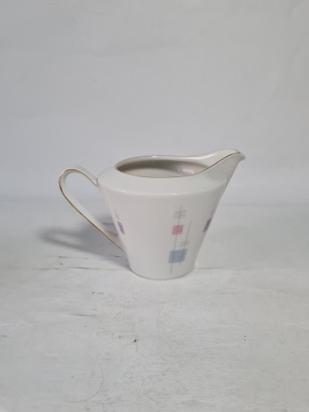 Набор для чая винтажный Schumann Arzberg Bavaria в пастельных тонах, сахарница, молочник, фарфор, Германия, 1970-80гг.