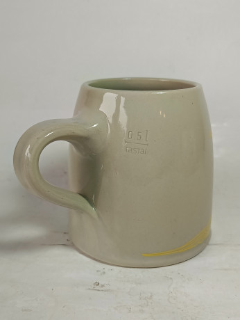 Немецкие пивные кружки винтажные Eichbaum Ureich "Мангеймерская ярмарка'92", растал, керамика, 4 шт., 0.5 л, 14 см, 1992 год.